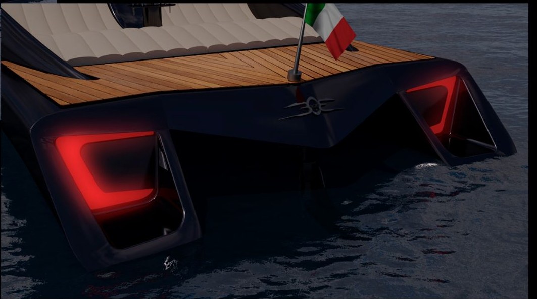 Luci di posizione LED del pedalò Ocean13 al crepuscolo